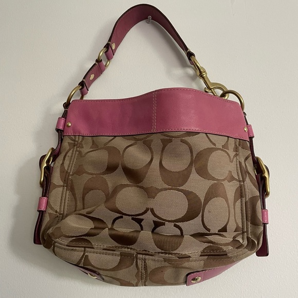 Vintage Coach Bag with Pink Accents - Picture 2 of 7